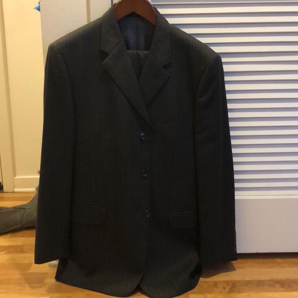 Pin striped suit